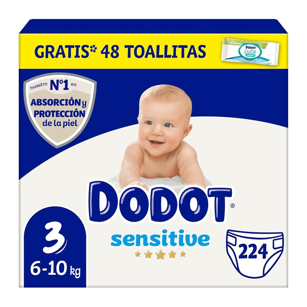 Pañales Dodot Sensitive — Caja mensual T3